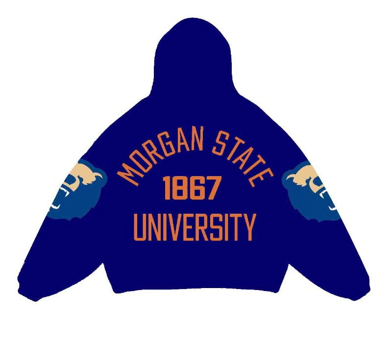 MORGAN STATE OVERSIZED LOGO HOODIE