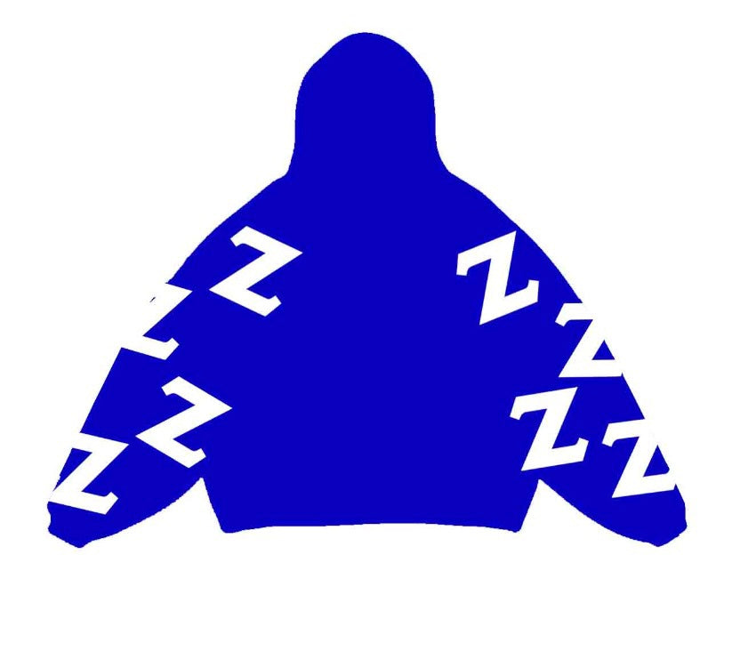 ZETA PHI BETA OVERSIZED SCRAMBLE HOODIE | BLUE/WHITE
