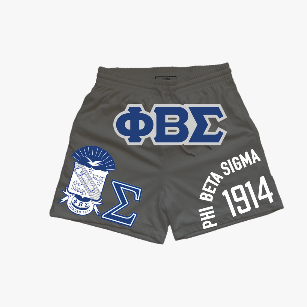 PHI BETA SIGMA MULTI LOGO MESH SHORT