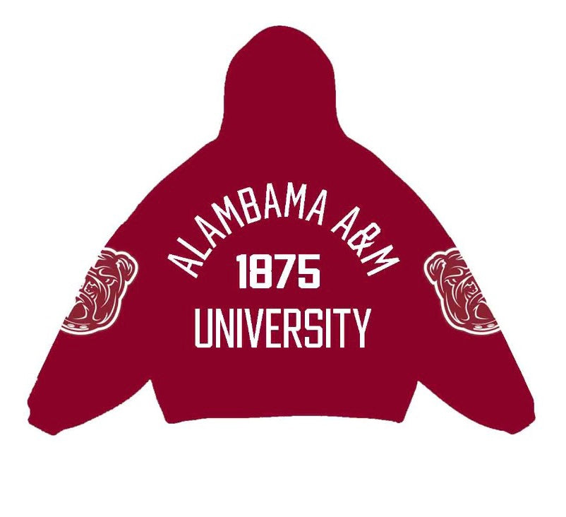 ALABAMA A&M UNIVERSITY OVERSIZED LOGO HOODIE