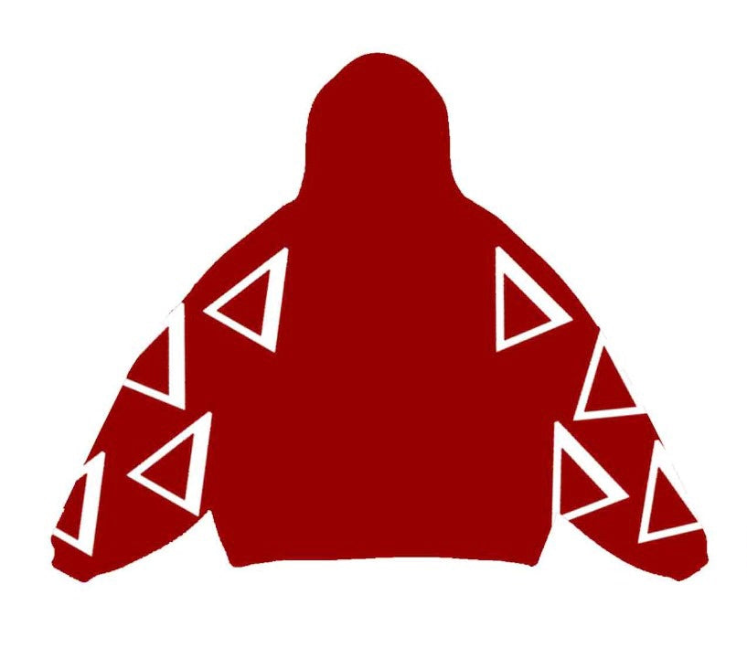 DELTA SIGMA THETA OVERSIZED SCRAMBLE HOODIE | RED/WHITE