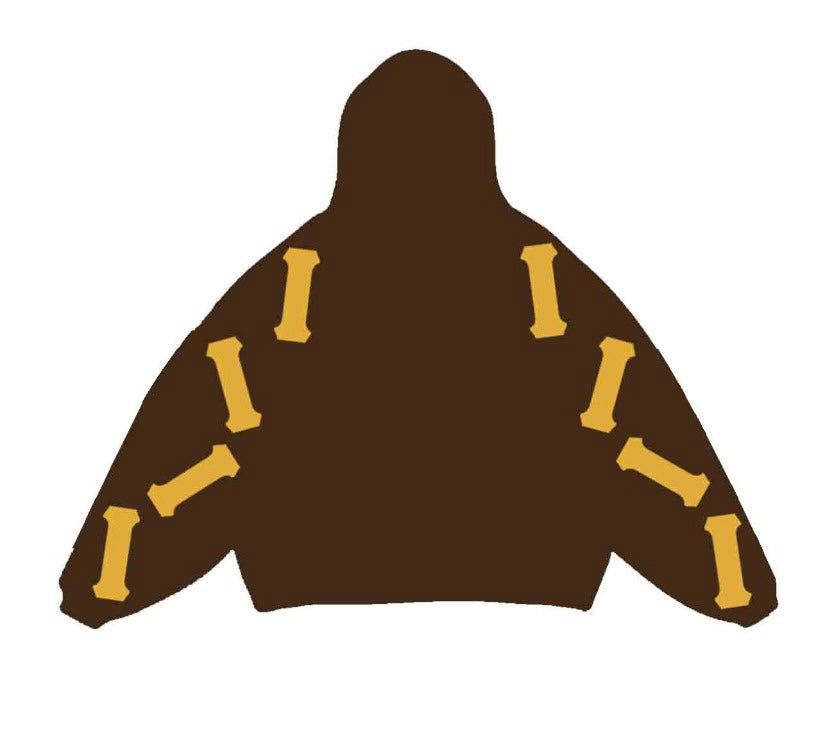 IOTA PHI THETA OVERSIZED SCRAMBLE HOODIE | BROWN/GOLD