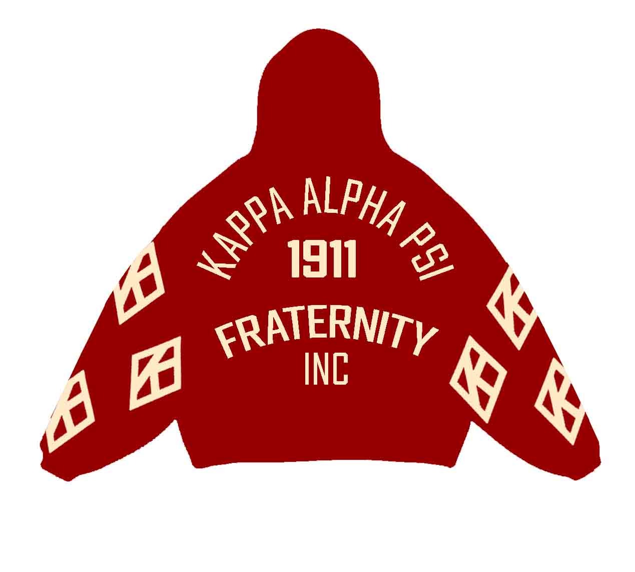 KAPPA ALPHA PSI OVERSIZED SCRAMBLE HOODIE | CRIMSON/CREAM