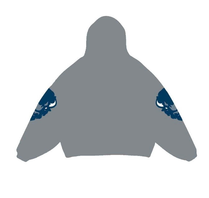 HOWARD UNIVERSITY OVERSIZED LOGO HOODIE | GREY