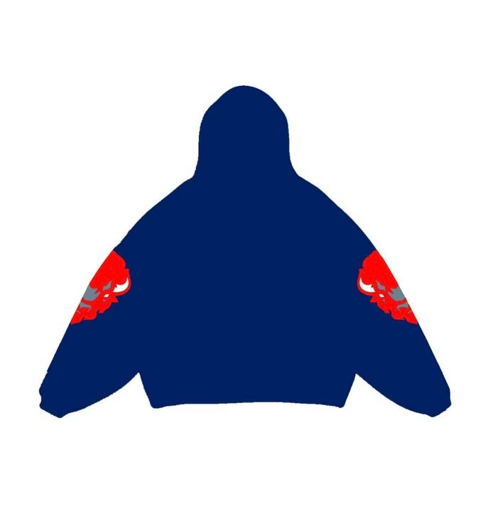 HOWARD UNIVERSITY OVERSIZED LOGO HOODIE | NAVY