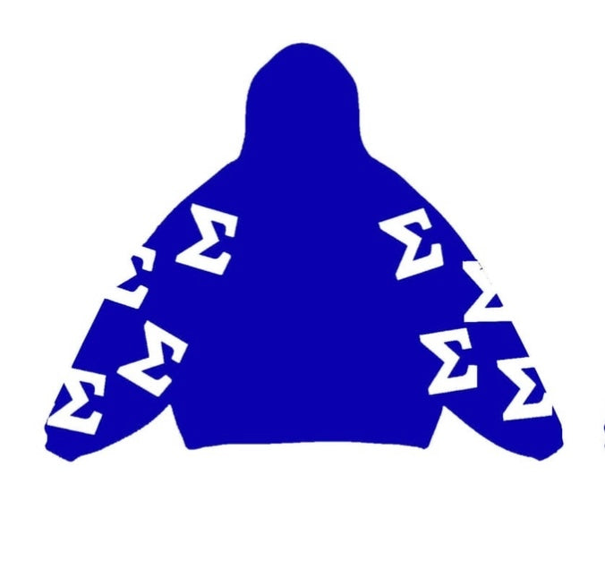 PHI BETA SIGMA OVERSIZED SCRAMBLE HOODIE | BLUE/WHITE