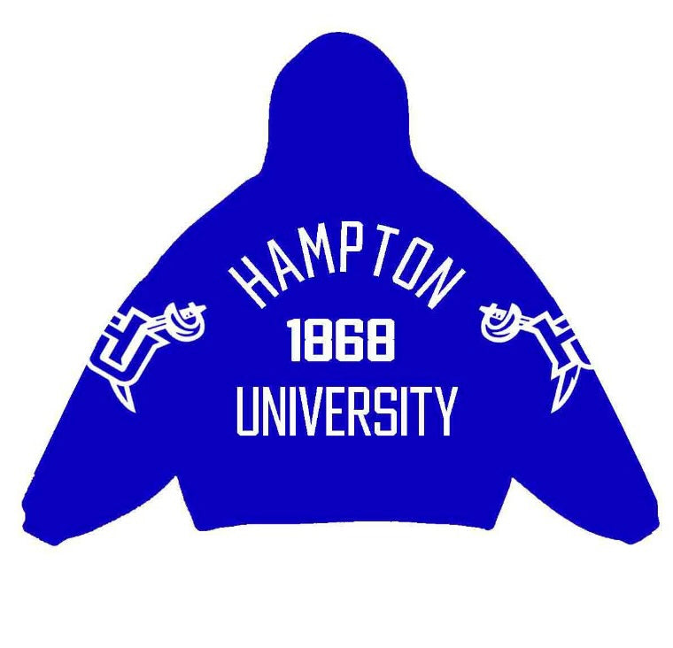 HAMPTON UNIVERSITY OVERSIZED LOGO HOODIE