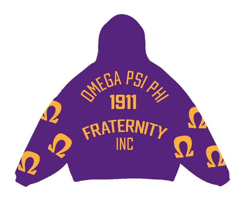 OMEGA PSI PHI OVERSIZED SCRAMBLE HOODIE |