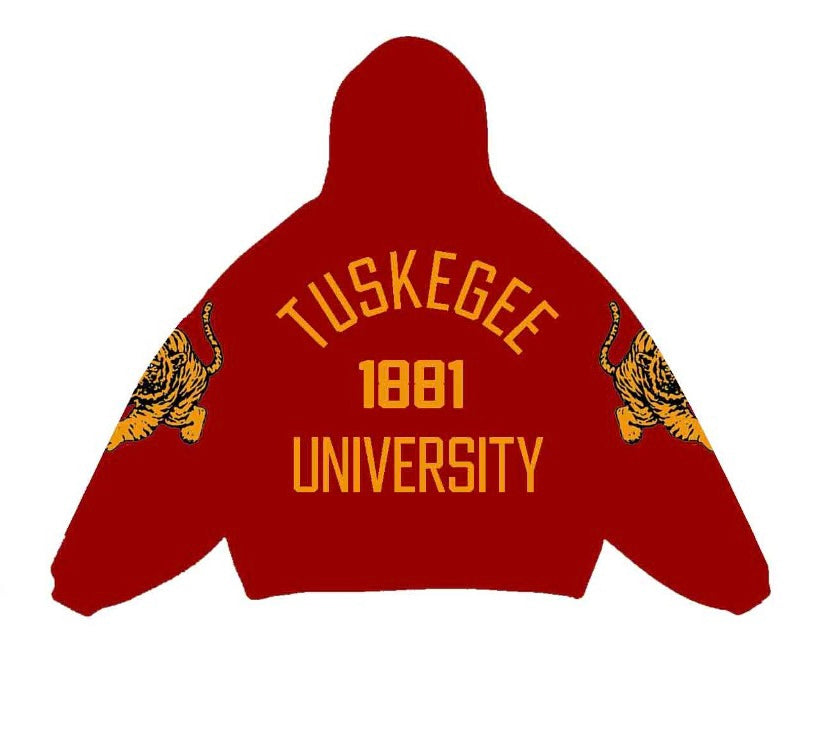 TUSKEGEE UNIVERSITY OVERSIZED LOGO HOODIE