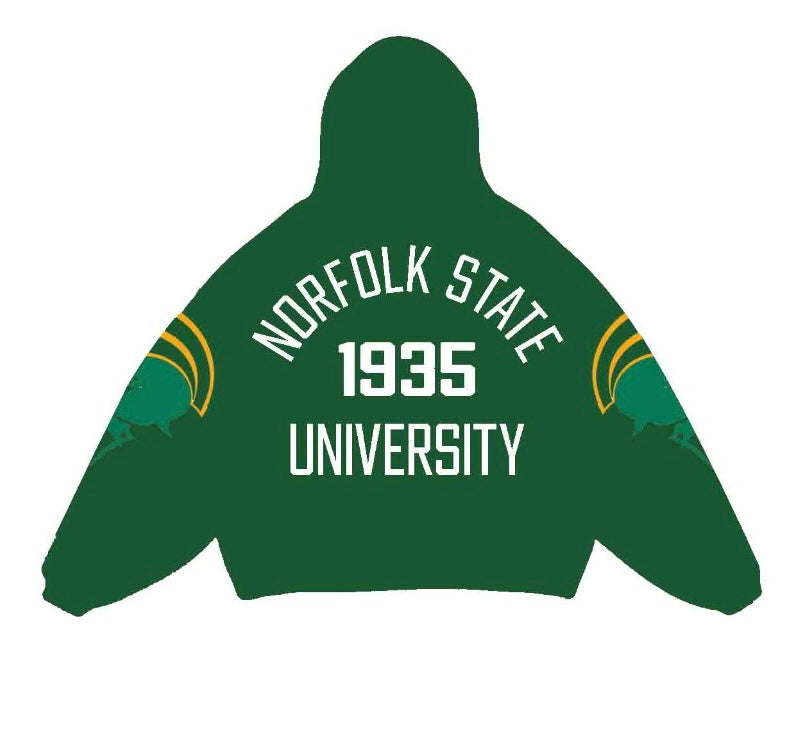NORFOLK STATE UNIVERSITY OVERSIZED LOGO HOODIE